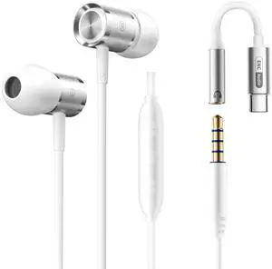 BYZMODLX ENC Noise Cancelling Wired Earbuds, Hybrid Driver Wired Headphones with USB Type C to 3.5mm Adapter, Microphone Hands-Free Calls 3.5mm Jack in Ear Headphones for iPhone 16/15/Samsung/PC BYZMODLX ENC Noise Cancelling Wired Earbuds, Hybrid Driver Wired Headphones with USB Type C to 3.5mm Adapter, Microphone Hands-Free Calls 3.5mm Jack in Ear Headphones for iPhone 16/15/Samsung/PC