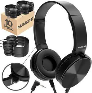 Classroom Headphones Bulk 10 Pack,Durable Wired Classroom Headphones for Students,On Ear Comfy Swivel Earphones for School,Library,Children's Online learning,HQ Stereo Sound 3.5mm Jack (Black YS004) Classroom Headphones Bulk 10 Pack,Durable Wired Classroom Headphones for Students,On Ear Comfy Swivel Earphones for School,Library,Children's Online learning,HQ Stereo Sound 3.5mm Jack (Black YS004)