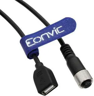 Eonvic Industrial M12 5 Pin A Code Female to USB 2.0 Female Data Cable 480Mbps High Speed Shielded IP67 Waterproof Cable for Equipment/Automation Devices 2M Eonvic Industrial M12 5 Pin A Code Female to USB 2.0 Female Data Cable 480Mbps High Speed Shielded IP67 Waterproof Cable for Equipment/Automation Devices 2M