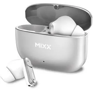 MIXX StreamBuds Custom 3 - True Wireless Earbuds with Charging Case - Sleek Bluetooth Earbuds (Silver White) MIXX StreamBuds Custom 3 - True Wireless Earbuds with Charging Case - Sleek Bluetooth Earbuds (Silver White)