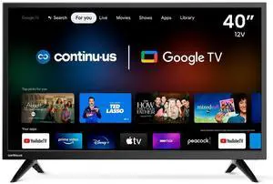 continuus 40" 12V RV Smart TV with Chromecast and Free Streaming Apps 1080p HD CT-40TS10 continuus 40" 12V RV Smart TV with Chromecast and Free Streaming Apps 1080p HD CT-40TS10