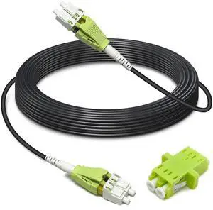 YUTIANHOME 30m/100ft OM5 Multimode Armored LC to LC Fiber Optic Patch Cord, Indoor/Outdoor 40Gb 100Gb Duplex Wideband MMF LC-LC Fiber Jumper, 50/125, Black YUTIANHOME 30m/100ft OM5 Multimode Armored LC to LC Fiber Optic Patch Cord, Indoor/Outdoor 40Gb 100Gb Duplex Wideband MMF LC-LC Fiber Jumper, 50/125, Black