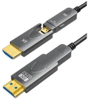 Pidwaok 8K@60Hz Fiber Optic HDMI 2.1 Cable 3Meters, Single-Detachable Design for PC, Set-Top Box, Monitor, 48Gbps High-Speed Pidwaok 8K@60Hz Fiber Optic HDMI 2.1 Cable 3Meters, Single-Detachable Design for PC, Set-Top Box, Monitor, 48Gbps High-Speed
