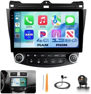 4GB+128GB Car Stereo for for Honda Accord 7th (2003-2007), 10.1-Inch in-Cell Touchscreen 720x1280P Android Car Radio Wireless CarPlay Android Auto FM BT WiFi 4GB+128GB Car Stereo for for Honda Accord 7th (2003-2007), 10.1-Inch in-Cell Touchscreen 720x1280P Android Car Radio Wireless CarPlay Android Auto FM BT WiFi