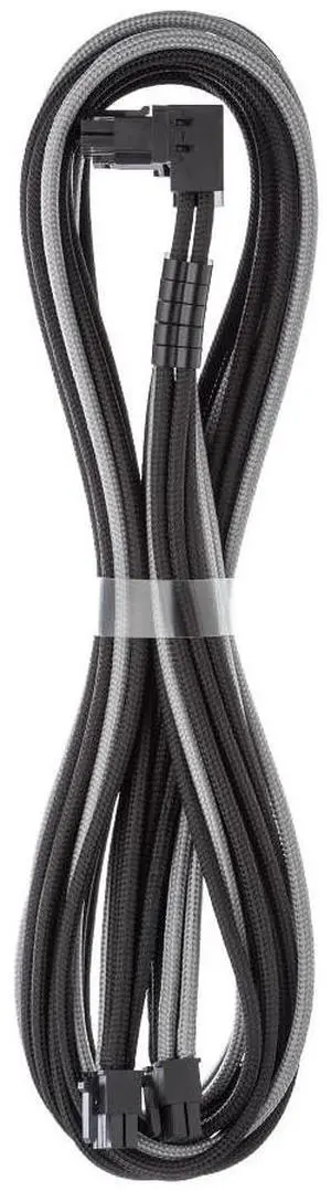 CableMod C-Series Pro ModFlex Sleeved 12V-2x6 12VHPWR 90 StealthSense PCIe Cable for Corsair Type 5 RMX Shift - Variant A (Black + Silver, 90 16-pin to Dual 8-pin, 65cm) CableMod C-Series Pro ModFlex Sleeved 12V-2x6 12VHPWR 90 StealthSense PCIe Cable for Corsair Type 5 RMX Shift - Variant A (Black + Silver, 90 16-pin to Dual 8-pin, 65cm)