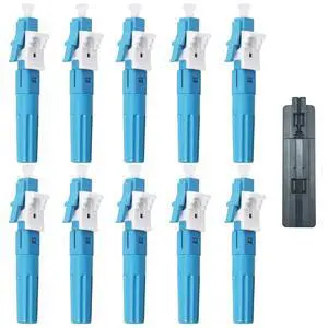 Duogalia-10 Pack LC-UPC Singlemode Fiber Optic Quick Assembly Connector SM 9/125 Mechanical Fast Connection Adapter for 0.9/2.0/3.0/2.0 * 1.6/2.0 * 3.0mm Fiber Cable Duogalia-10 Pack LC-UPC Singlemode Fiber Optic Quick Assembly Connector SM 9/125 Mechanical Fast Connection Adapter for 0.9/2.0/3.0/2.0 * 1.6/2.0 * 3.0mm Fiber Cable
