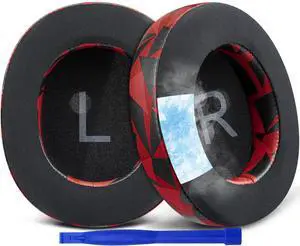 SOULWIT Cooling Gel Earpads Replacement for Turtle Beach Stealth Pro Wireless Gaming Headset, Ear Pads Cushions with Ice Silk Fabric, High-Density Foam - Red Storm SOULWIT Cooling Gel Earpads Replacement for Turtle Beach Stealth Pro Wireless Gaming Headset, Ear Pads Cushions with Ice Silk Fabric, High-Density Foam - Red Storm