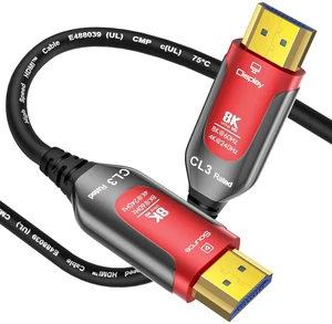 8K CL3 Rated HDMI Cable 30 ft, 48Gbps Fiber Optic Ultra High Speed Long HDMI 2.1 Cord, in-Wall CL3 Cable for Pipes,8K@60Hz 4K@240Hz Dynamic eARC/HDCP 2.2&2.3 Compatible with HDTV, Gaming Consoles 8K CL3 Rated HDMI Cable 30 ft, 48Gbps Fiber Optic Ultra High Speed Long HDMI 2.1 Cord, in-Wall CL3 Cable for Pipes,8K@60Hz 4K@240Hz Dynamic eARC/HDCP 2.2&2.3 Compatible with HDTV, Gaming Consoles
