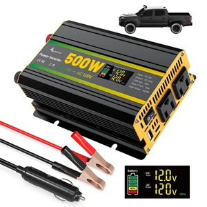 500 Watt Power Inverter for Vehicles, Car Power Inverter with 2 AC Outlets/Cigarette Lighter/PD 36W USB-C/QC 18W Port/LED Display, Inverter 12V to 110V for Truck/Car/Laptop/Camping with Surge 1000W 500 Watt Power Inverter for Vehicles, Car Power Inverter with 2 AC Outlets/Cigarette Lighter/PD 36W USB-C/QC 18W Port/LED Display, Inverter 12V to 110V for Truck/Car/Laptop/Camping with Surge 1000W