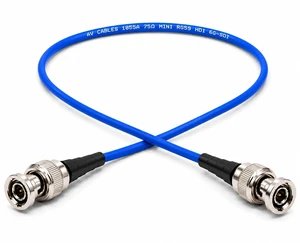 AV-Cables 6G HD-SDI BNC to BNC Cable, 1855A, 100ft, Blue AV-Cables 6G HD-SDI BNC to BNC Cable, 1855A, 100ft, Blue