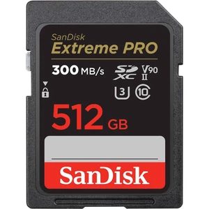 SanDisk 512GB Extreme PRO UHS-II V90 SDXC Memory Card SanDisk 512GB Extreme PRO UHS-II V90 SDXC Memory Card