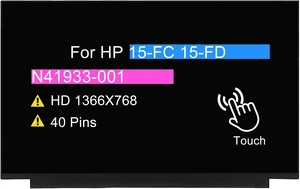 BTSELSS 15.6" LCD Touch Screen Replacement for HP 15-FC 15-FD 15-FC0XXX 15-FD0XXX 15-FD0023DX 15-FD0213NR 15-FD0005DX 15-FC0025DX PN N41933-001 HD 1366x768 40 pin BTSELSS 15.6" LCD Touch Screen Replacement for HP 15-FC 15-FD 15-FC0XXX 15-FD0XXX 15-FD0023DX 15-FD0213NR 15-FD0005DX 15-FC0025DX PN N41933-001 HD 1366x768 40 pin