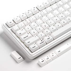 XVX Ceramic Keycaps Set, 120 Keys Cherry Profile White with Black Legends XVX Ceramic Keycaps Set, 120 Keys Cherry Profile White with Black Legends
