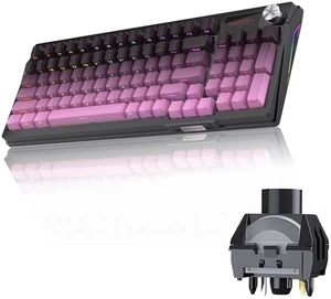 Mciepny KUTETHY KY95 Wireless Mechanical Keyboard,LCD Screen & Knob,Tri-Mode BT5.0/2.4GHz/USB-C Hot Swappable Custom,Pre-lubed Kailh Linear Switches,95 Keys RGB Gaming Keyboard(BlackBerry Gradi Mciepny KUTETHY KY95 Wireless Mechanical Keyboard,LCD Screen & Knob,Tri-Mode BT5.0/2.4GHz/USB-C Hot Swappable Custom,Pre-lubed Kailh Linear Switches,95 Keys RGB Gaming Keyboard(BlackBerry Gradi