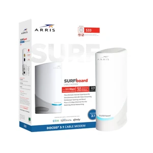 ARRIS Surfboard S33 DOCSIS 3.1 Multi-Gig Cable Modem ^^ Up to 2.5 Gbps ARRIS Surfboard S33 DOCSIS 3.1 Multi-Gig Cable Modem ^^ Up to 2.5 Gbps