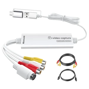 VHS to Digital Converter, 3.3ft USB Video Capture Card USB-A/Type-C 2-in-1 VHS to Digital Converter, 3.3ft USB Video Capture Card USB-A/Type-C 2-in-1