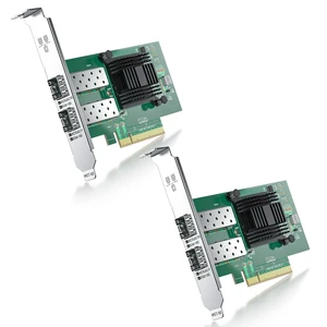 10Gb PCI-E Network Card NIC Compatible for Intel X520-DA2(Intel E10G42BTDA), Dual SFP+ Port, with 82599EN Controller, 10G PCI Express Adapter Support Windows, Linux, Vmware, 2 Pack 10Gb PCI-E Network Card NIC Compatible for Intel X520-DA2(Intel E10G42BTDA), Dual SFP+ Port, with 82599EN Controller, 10G PCI Express Adapter Support Windows, Linux, Vmware, 2 Pack