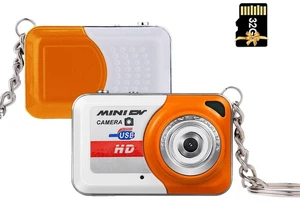 Andoer Digital Camera X6 Portable Camera Keychain, Ultra Mini High Denifition Kids Camera Mini DV with 32 GB Memory Card (Orange) Andoer Digital Camera X6 Portable Camera Keychain, Ultra Mini High Denifition Kids Camera Mini DV with 32 GB Memory Card (Orange)
