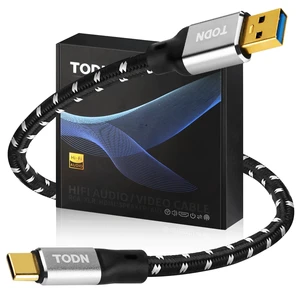 TODN HiFi USB A to USB C Audio Cable 10ft 4-Core OFC Shielded for DAC TODN HiFi USB A to USB C Audio Cable 10ft 4-Core OFC Shielded for DAC