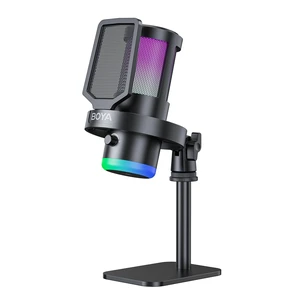 BOYA USB Gaming Microphone, 192kHz/24bit, Supercardioid + ENC Noise Cancellation, Touch Mute, 9 RGB Effects, Gain Knob, Monitor Jack, Microphone for PC/PS4/PS5/Mac/Android/iOS/Streaming/Podcasting BOYA USB Gaming Microphone, 192kHz/24bit, Supercardioid + ENC Noise Cancellation, Touch Mute, 9 RGB Effects, Gain Knob, Monitor Jack, Microphone for PC/PS4/PS5/Mac/Android/iOS/Streaming/Podcasting
