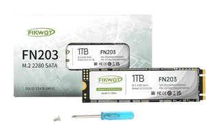 Fikwot FN203 M.2 SATA SSD - SLC Cache 3D NAND TLC SATA III 6Gb/s M.2 2280 NGFF Internal Solid State Drive, Up to 550MB/s, Compatible with Ultrabooks, Tablet Computers and Mini PCs (1TB) Fikwot FN203 M.2 SATA SSD - SLC Cache 3D NAND TLC SATA III 6Gb/s M.2 2280 NGFF Internal Solid State Drive, Up to 550MB/s, Compatible with Ultrabooks, Tablet Computers and Mini PCs (1TB)