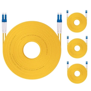 4 Pack OS2 LC to LC Fiber Patch Cable, 30m Single Mode SFP Fiber Jumper, Duplex LC-LC 9/125um, LSZH, 98ft, for 1G/10G SMF SFP Transceiver, Router, Networks and More 4 Pack OS2 LC to LC Fiber Patch Cable, 30m Single Mode SFP Fiber Jumper, Duplex LC-LC 9/125um, LSZH, 98ft, for 1G/10G SMF SFP Transceiver, Router, Networks and More