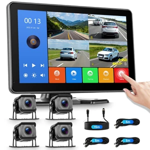 Driauto 4 Channel 10.1 Inch Backup Camera Systerm for RV, Blind Spot Detection Touch Screen Backup Camera for Trucks, Pickups, Cars, Trailer, Stable, Courtyard, Garage, Farm with 4 Wired Cameras Driauto 4 Channel 10.1 Inch Backup Camera Systerm for RV, Blind Spot Detection Touch Screen Backup Camera for Trucks, Pickups, Cars, Trailer, Stable, Courtyard, Garage, Farm with 4 Wired Cameras