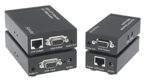 Kanex Pro VGA 1x1 Extender over CAT5e/6 with Audio up to 1,000ft (300m) Rack or under-desk mountable (VGAEXTX1) Kanex Pro VGA 1x1 Extender over CAT5e/6 with Audio up to 1,000ft (300m) Rack or under-desk mountable (VGAEXTX1)