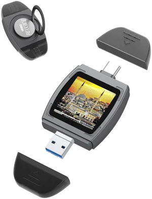 FrameDrive Color E-Ink OTG USB3.2 Flash Drive, Dual USB-A & Type-C Flash Drive with Rotating Stand, Personal Desktop Digital Photo Frame, Sync Photos via App for iPhone/Android/Tablet (64G) (64, GB) FrameDrive Color E-Ink OTG USB3.2 Flash Drive, Dual USB-A & Type-C Flash Drive with Rotating Stand, Personal Desktop Digital Photo Frame, Sync Photos via App for iPhone/Android/Tablet (64G) (64, GB)