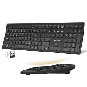 TECKNET Bluetooth Wireless Rechargeable Keyboard with BT5.0, 2.4G & Wired TECKNET Bluetooth Wireless Rechargeable Keyboard with BT5.0, 2.4G & Wired