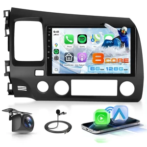 Driauto 8 Core 6G+128G 9 Inch Android Car Stereo for Honda Civic 2006-2011 with Carplay and Android Auto, 1280P Radio for Honda Civic Radio with Bluetooth Mirror Link WiFi GPS SWC FM/RDS DSP USB Driauto 8 Core 6G+128G 9 Inch Android Car Stereo for Honda Civic 2006-2011 with Carplay and Android Auto, 1280P Radio for Honda Civic Radio with Bluetooth Mirror Link WiFi GPS SWC FM/RDS DSP USB