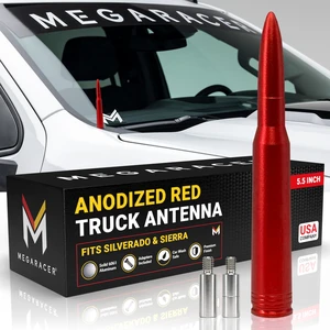 Truck Antenna for Chevy Silverado GMC Sierra 1500 2500, Red Truck Antenna for Chevy Silverado GMC Sierra 1500 2500, Red