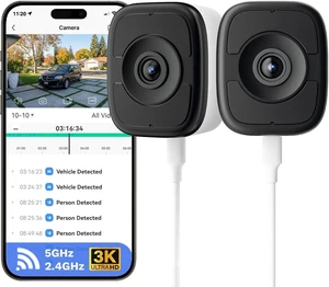 LongPlus 5MP 3K Window Cameras for Home Security, 2 Pack Safeview Camera LongPlus 5MP 3K Window Cameras for Home Security, 2 Pack Safeview Camera