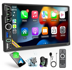 Double Din Car Stereo Wireless Apple CarPlay Android Auto, 7 in Touchscreen Double Din Car Stereo Wireless Apple CarPlay Android Auto, 7 in Touchscreen