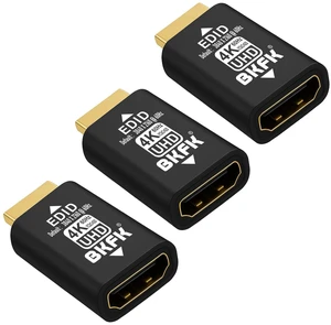 BKFK HDMI EDID Emulator, Passthrough Display Adapter, Default Resolution Dummy Plug, Headless Ghost for HDMI Switches, Extenders, AV Receivers, Video Splitters(GM-4K60Hz-default2160P-3P) BKFK HDMI EDID Emulator, Passthrough Display Adapter, Default Resolution Dummy Plug, Headless Ghost for HDMI Switches, Extenders, AV Receivers, Video Splitters(GM-4K60Hz-default2160P-3P)