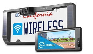 Type S Solar-Powered Wireless Backup Camera with Adjustable Lens 6.8" Touch Screen LCD Rear View Wireless Camera Back up Camera License Plate Camera with Night Vision (Upgraded Version) Type S Solar-Powered Wireless Backup Camera with Adjustable Lens 6.8" Touch Screen LCD Rear View Wireless Camera Back up Camera License Plate Camera with Night Vision (Upgraded Version)