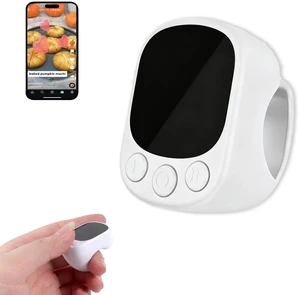 Bluetooth Air Finger Ring Mouse, Rechargeable Wearable Mini Handheld Mouse, Remote Page Turner for EBook/Short Video Scrolling/Camera Shutter, Compatible with PC, Laptop, Mac, Phone & Tablet-White Bluetooth Air Finger Ring Mouse, Rechargeable Wearable Mini Handheld Mouse, Remote Page Turner for EBook/Short Video Scrolling/Camera Shutter, Compatible with PC, Laptop, Mac, Phone & Tablet-White