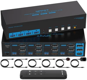 8K HDMI 2 Displayport KVM Switch 3 Monitors 4 Computers 4K144Hz 8K HDMI 2 Displayport KVM Switch 3 Monitors 4 Computers 4K144Hz