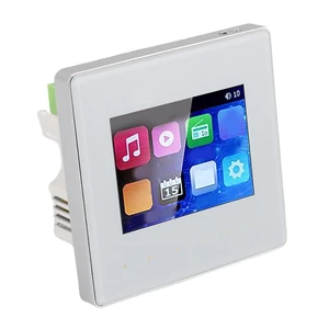 LUCKDANO Smart Bluetooth Wall Amplifier 2.8 Inch HD Touch Key with FM Radio Timing On Off Background Music Player Control Panel for Ceiling Speaker LUCKDANO Smart Bluetooth Wall Amplifier 2.8 Inch HD Touch Key with FM Radio Timing On Off Background Music Player Control Panel for Ceiling Speaker