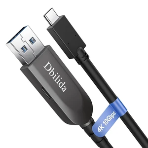4K 60Hz USB C Fiber Optic Cable 50FT, 10Gbps USB 3.2 Gen 2 USB A to USB C Data Cable for Webcams, VR, Conference Systems, Logitech, Azure, ClickShare, Intel RealSense (No Video Out to Monit 4K 60Hz USB C Fiber Optic Cable 50FT, 10Gbps USB 3.2 Gen 2 USB A to USB C Data Cable for Webcams, VR, Conference Systems, Logitech, Azure, ClickShare, Intel RealSense (No Video Out to Monit