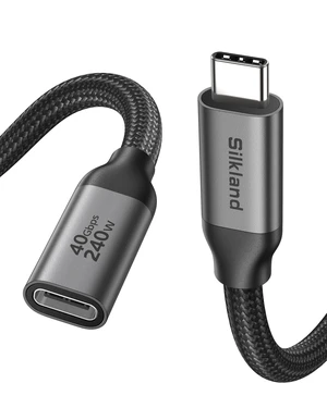 Silkland 40Gbps USB4 USB C Extension Cable 240W for Thunderbolt 4, 5 FT Silkland 40Gbps USB4 USB C Extension Cable 240W for Thunderbolt 4, 5 FT