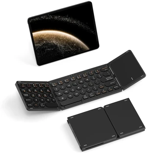 Arsandyn Folding Bluetooth Keyboard with Touchpad,Portable Ultra Slim Full Size Wireless Foldable Travel Keyboard, Compatible with iOS Android Windows,Black Arsandyn Folding Bluetooth Keyboard with Touchpad,Portable Ultra Slim Full Size Wireless Foldable Travel Keyboard, Compatible with iOS Android Windows,Black