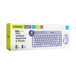 styletech MK520 Wireless Keyboard & Mouse Bundle, PC Compatible - Lavender styletech MK520 Wireless Keyboard & Mouse Bundle, PC Compatible - Lavender