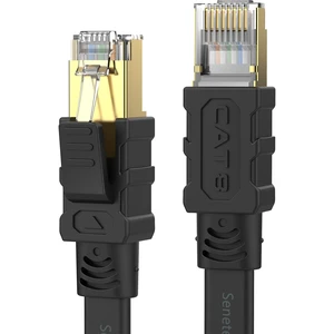 Senetem Cat 8 Ethernet Cable 100FT, 40Gbps Flat RJ45 LAN Network Cable Senetem Cat 8 Ethernet Cable 100FT, 40Gbps Flat RJ45 LAN Network Cable