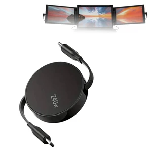 BoxWave Cable Compatible with Xebec Tri-Screen - PD miniSync (240W), Retractable PD 240W Portable USB Type-C Cable - Jet Black BoxWave Cable Compatible with Xebec Tri-Screen - PD miniSync (240W), Retractable PD 240W Portable USB Type-C Cable - Jet Black