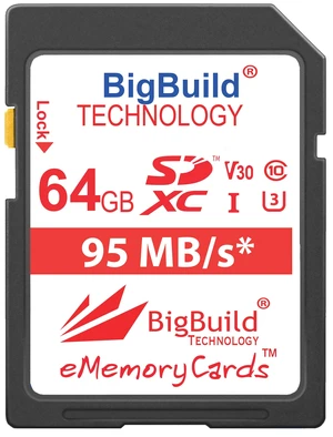 BigBuild Technology 64GB U3 95MB/s Memory Card for Canon PowerShot G1 X Mark III, G5 X, G7 X Mark II, G9 X, G9 X Mark II Camera BigBuild Technology 64GB U3 95MB/s Memory Card for Canon PowerShot G1 X Mark III, G5 X, G7 X Mark II, G9 X, G9 X Mark II Camera