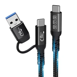 USB C Cable,USbC 3.2 Gen 2X2 20Gbps,Multi Functional 2in1 USB A to Type C 8K@60Hz UHD Video 5A/240W PD3.1 Fast Charge Cord Compatible with Thunderbolt 3/4 MacBook Pro Samsung (USB C 500CM) USB C Cable,USbC 3.2 Gen 2X2 20Gbps,Multi Functional 2in1 USB A to Type C 8K@60Hz UHD Video 5A/240W PD3.1 Fast Charge Cord Compatible with Thunderbolt 3/4 MacBook Pro Samsung (USB C 500CM)