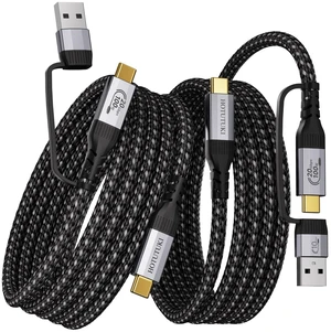 HOTUTUKI USB Cables 2PACK6.6FT+6.6FT USB a to USB c Cable Multi Functional 2in1,20Gbps High Speed Data Transfer,4K@60Hz UHD Video 5A/100W Fast Charge Cord HOTUTUKI USB Cables 2PACK6.6FT+6.6FT USB a to USB c Cable Multi Functional 2in1,20Gbps High Speed Data Transfer,4K@60Hz UHD Video 5A/100W Fast Charge Cord