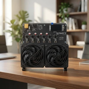 NerdOCTAXE Rev3.1 12TH/s Bitcoin Miner, SHA-256 ASIC Solo Miner System, Quiet Fan Compact Desktop BTC Mining Machine No RGB NerdOCTAXE Rev3.1 12TH/s Bitcoin Miner, SHA-256 ASIC Solo Miner System, Quiet Fan Compact Desktop BTC Mining Machine No RGB