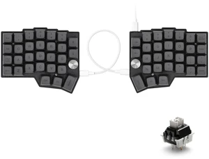 YIVU Borne 4x6 Split Mechanical Keyboard, Extended Corne Layout Ergonomic Keyboard, QMK/Vial Programmable, Hot Swappable RGB with Dual Rotary Encoders, Ready-to-Use Custom Keyboard for Coding YIVU Borne 4x6 Split Mechanical Keyboard, Extended Corne Layout Ergonomic Keyboard, QMK/Vial Programmable, Hot Swappable RGB with Dual Rotary Encoders, Ready-to-Use Custom Keyboard for Coding